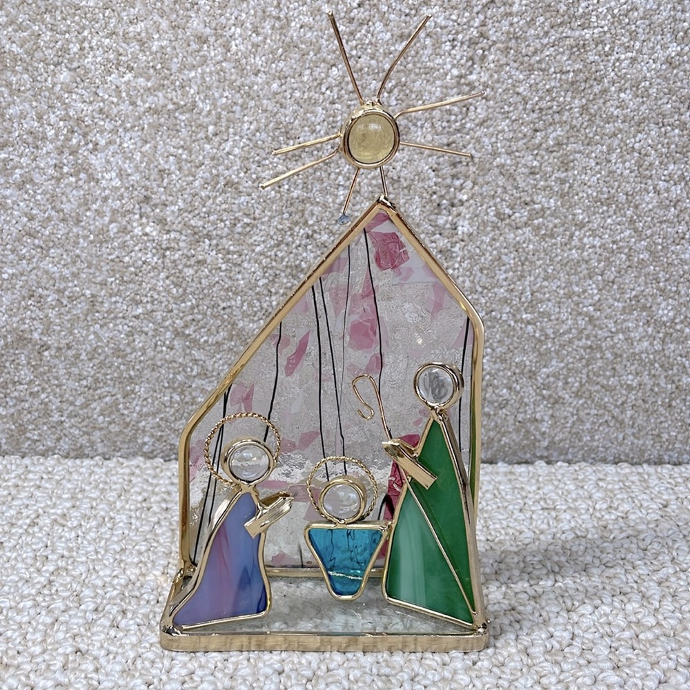 Handmade Stained glass nativity